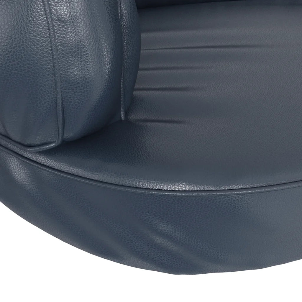 Letto Cani Ergonomico Gommapiuma Blu Scuro 88x65 cm Similpelle CFW8127064