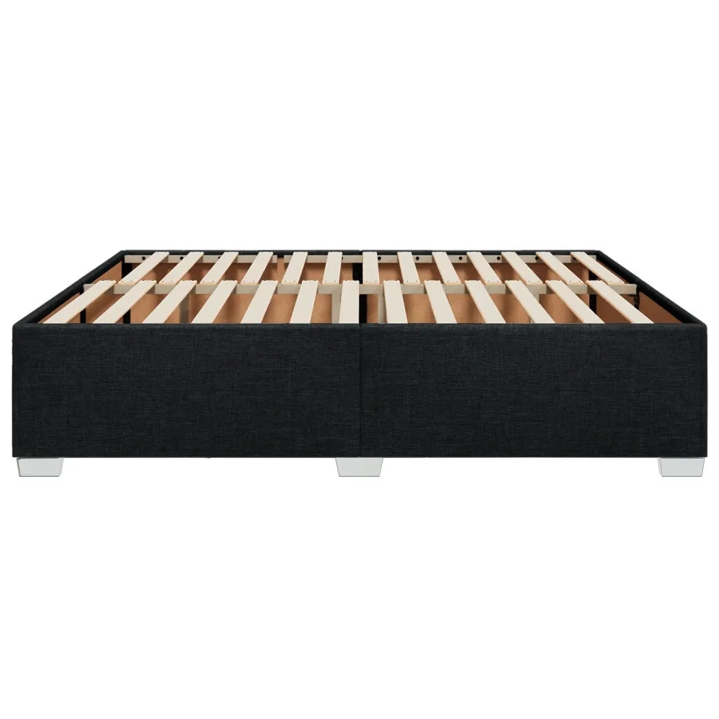 Giroletto senza Materasso Nero 200x200 cm in Tessuto