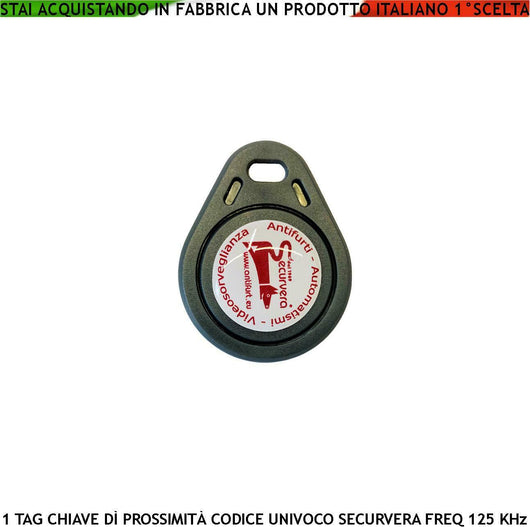 CHIAVE TRASPONDER DI PROSSIMITÀ TAG RFID ALTA SICUREZZA SECURVERA SV-RKMCPTACSC