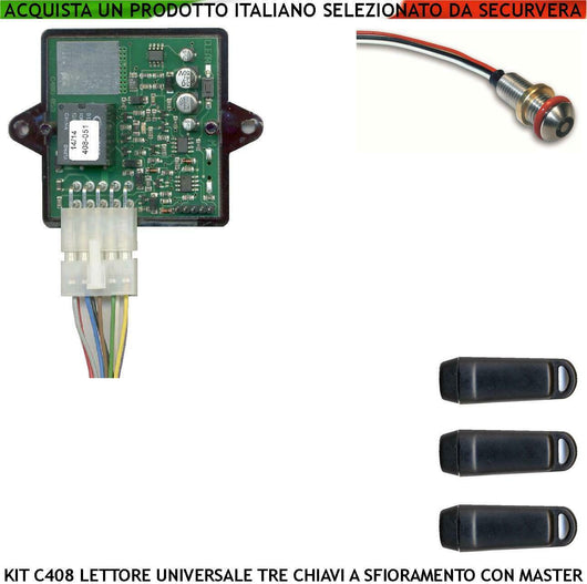 CHIAVE ELETTRONICA SFIORAMENTO KIT ELABORATORE SECURVERA SA-KBDTC1MLUA