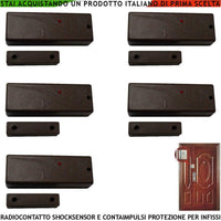 CONTATTO MAGNETICO RADIO 5 PEZZI CMR20VR SISMICO SECURVERA SS-CMRCMRLCSE