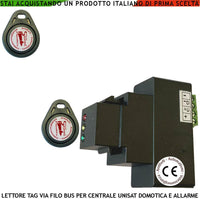 LETTORE PROSSIMITÀ CHIAVE TRASPONDER CON 2 TAG UNISAT 2 SECURVERA SV-LUP2CTCPUC