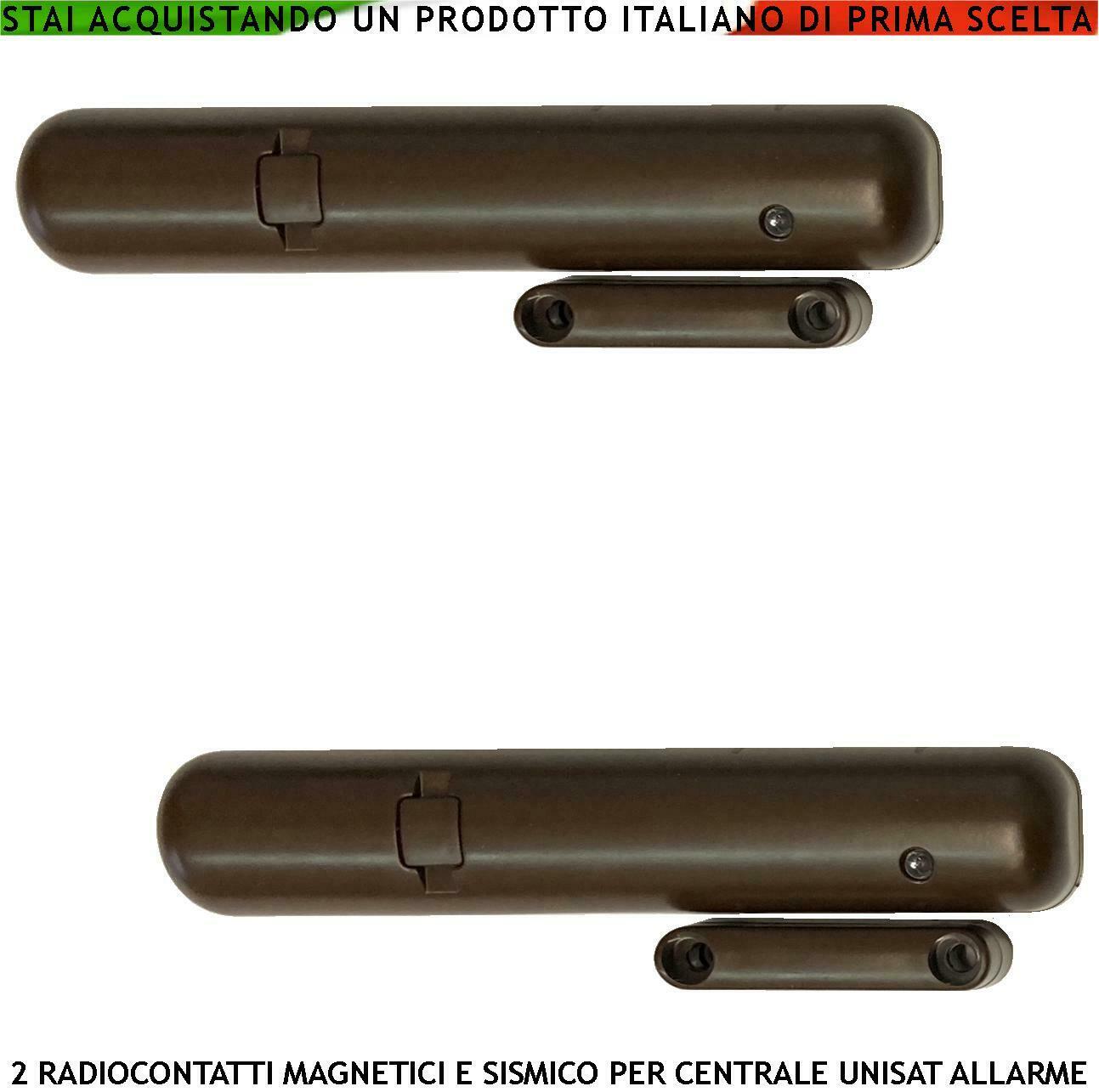 CONTATTO RADIO MARRONE 2 PEZZI SENSORE MAGNETICO SECURVERA SV-CRM2CBCESC