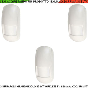INFRAROSSO WIRELESS 15 METRI GRANDANGOLO DA INTERNO SECURVERA SV-SIR3IGWCUE