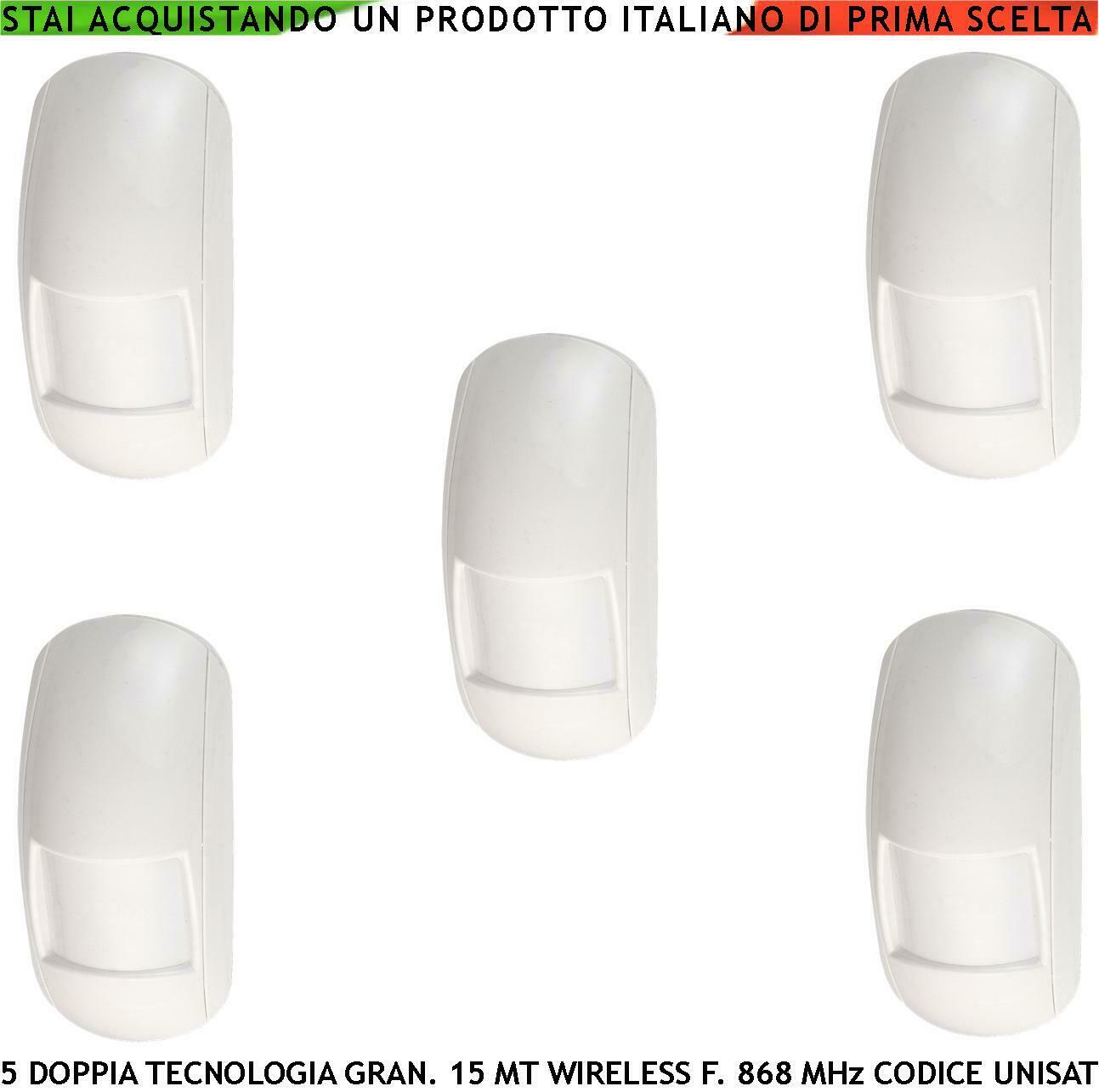 RILEVA INTRUSI FURTO DOPPIA TECNOLOGIA RADIO 5 PEZZI SECURVERA SV-DRU5DTWCUE