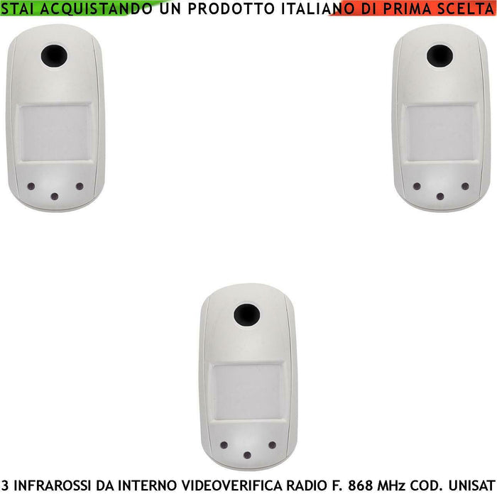 SENSORE MOVIMENTO DA INTERNO 3 PEZZI RILEVATORE SECURVERA SV-TSVTSFVTND
