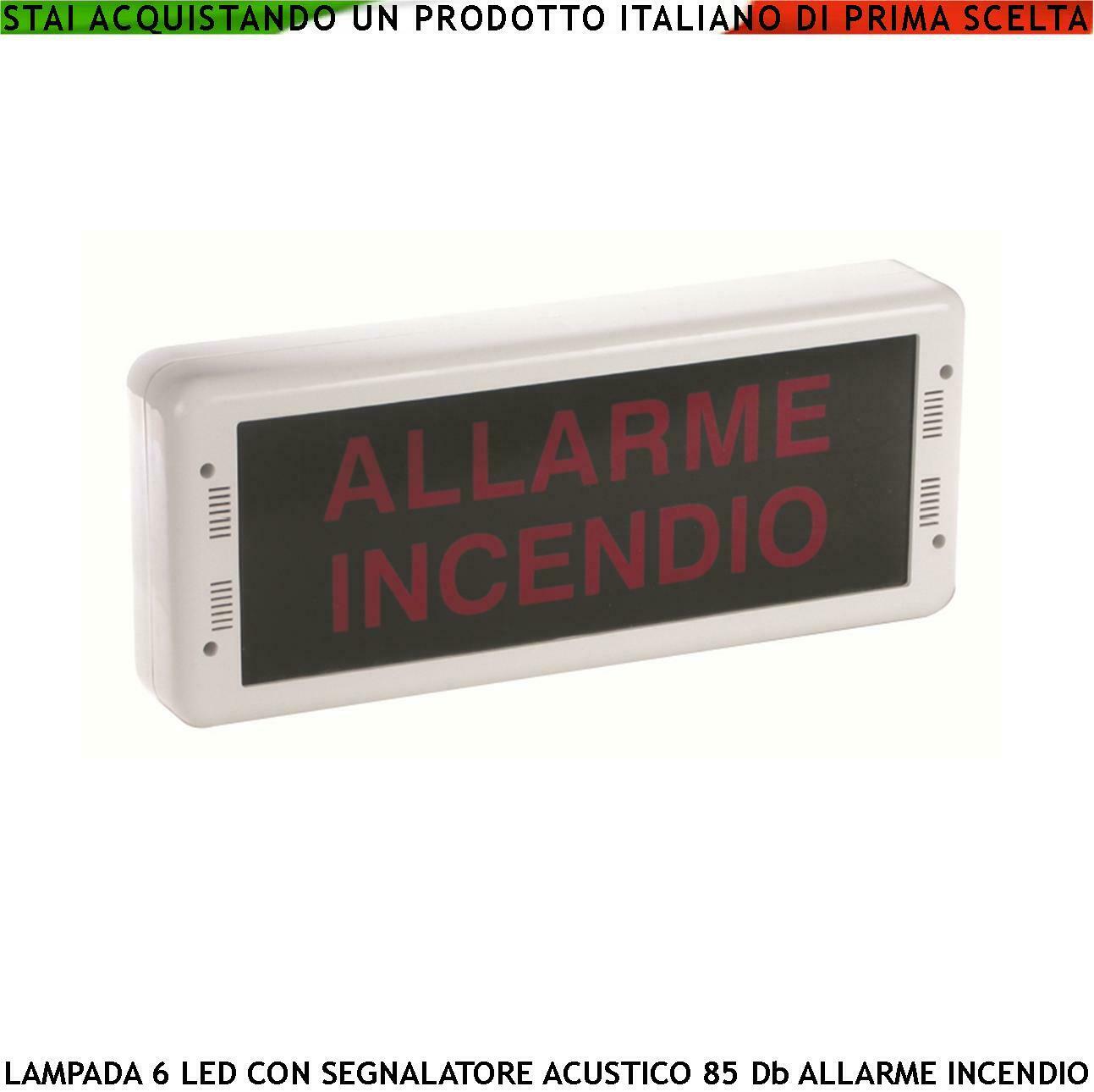 PANNELLO LAMPADA LED SIRENA 85 DB SCRITTA ALLARME SECURVERA SF-LMPSLCSSIA
