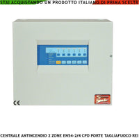 CENTRALE CONVENZIONALE ANTINCENDIO 2 ZONE GESTISCE SECURVERA SS-CFDCPTS2ZD