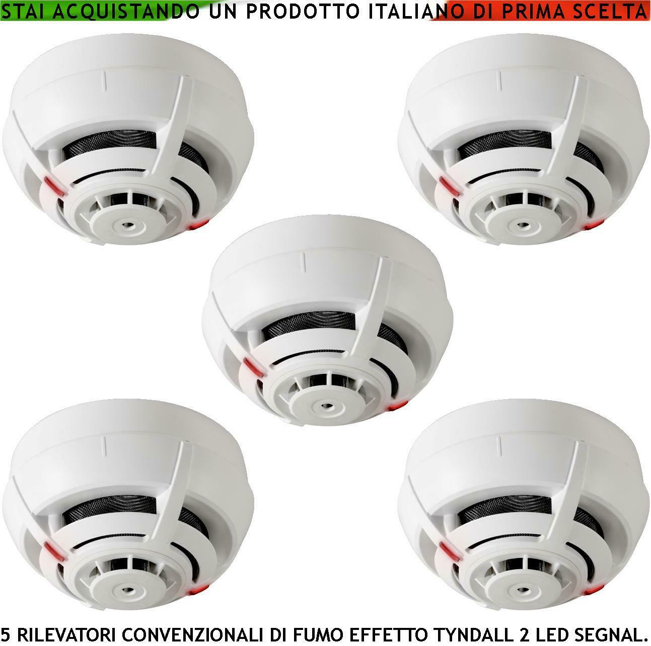 RILEVATORI DI FUMO CONVENZIONALI 5 SENSORI SECURVERA SV-RFASCETLSE