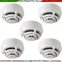 RILEVATORI DI FUMO CONVENZIONALI 5 SENSORI SECURVERA SV-RFASCETLSE