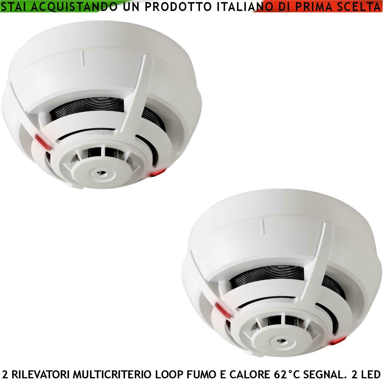 RILEVATORI DI FUMO 2 SENSORI DI TEMPERATURA SECURVERA SV-RFT2LSMFTC