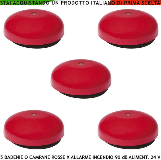 ANTINCENDIO BADENIA ELETTROMECCANICA ROSSA 5 PEZZI SECURVERA SF-CBCSAMCRIE