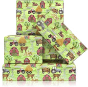 Pacco di carta per regali per bambini - 4 fogli 50x70cm - Adatto per bambini - Ideale per compleanni e feste di benvenuto
