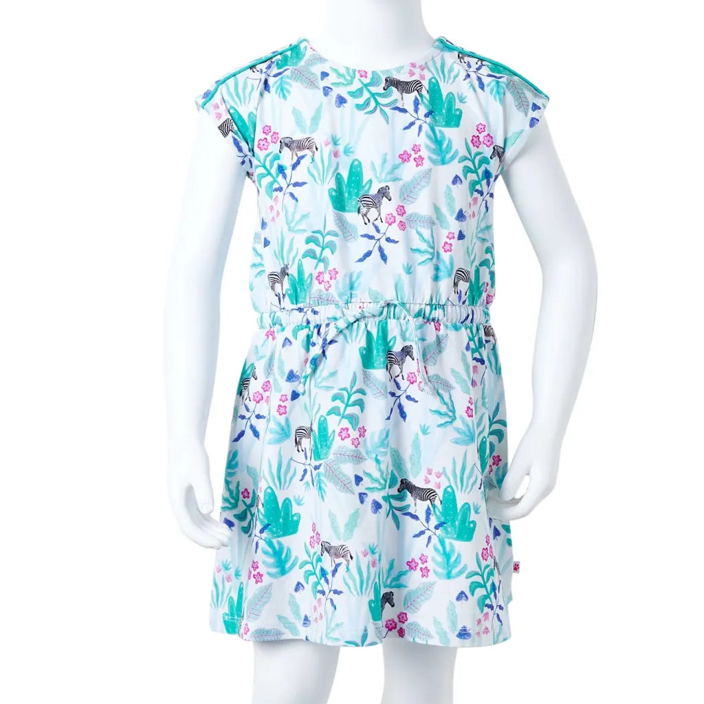 Abito da Bambina Ecru e Menta Scuro 116 CFW9456214