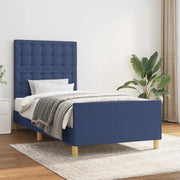 Giroletto senza Materasso Blu 90x200 cm in Tessuto