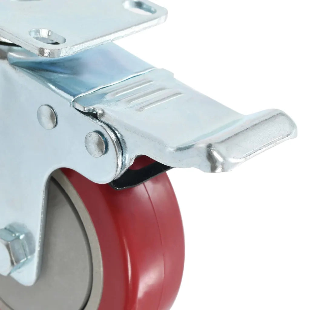 Ruote Girevoli con Doppio Freno 4 pz 100 mm   cod mxl 63595