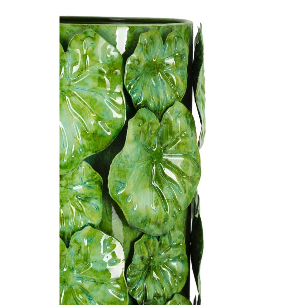 Vaso Decorativo VKH850, Bianco, Metallo, 18x17,5x46 cm