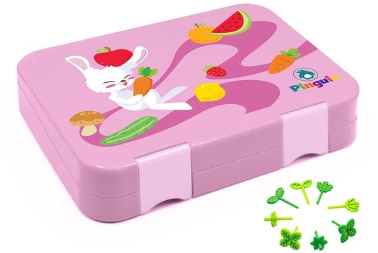 Lunchbox per bambini con 6 compartimenti – Set di contenitori per snack – Bentobox per uscite, asilo e scuola – Snackbox per ragazzi e ragazze – Libero da BPA