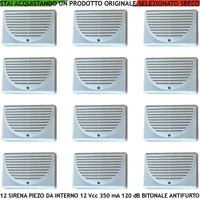 SIRENA DIFFUSORE PIEZOELETTRICA PER ANTIFURTO 12 PEZZI SECURVERA SS-SPSAPSBDTD