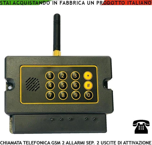 COMBINATORE GSM ALLARME TELEFONICO 2 CANALI SECURVERA SV-CTG2TC2AMB