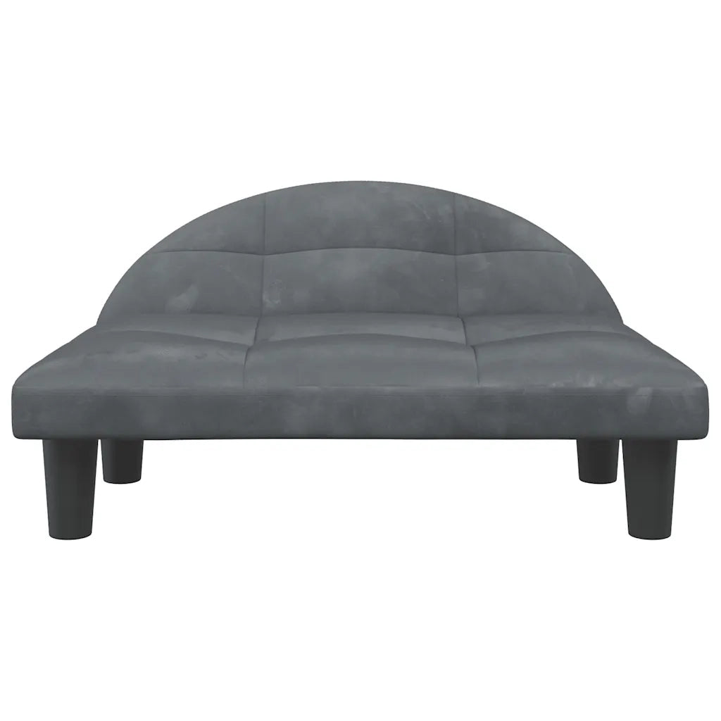 Lettino per Cani Grigio Scuro 70x52x30 cm in Velluto CFW9856951