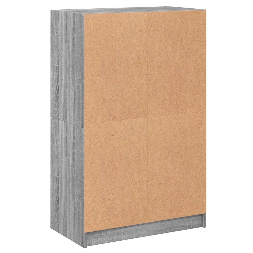 Credenza con Ante Grigio Sonoma 68x37x109 cm Legno Multistrato