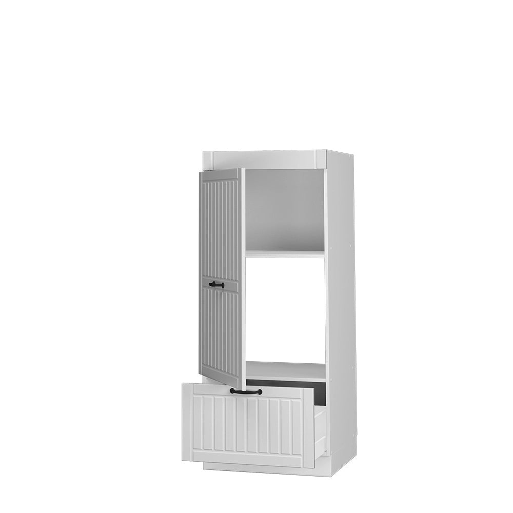Mobile cucina microonde Fame-Line Bianco rustico/Bianco 60 cm Vicco