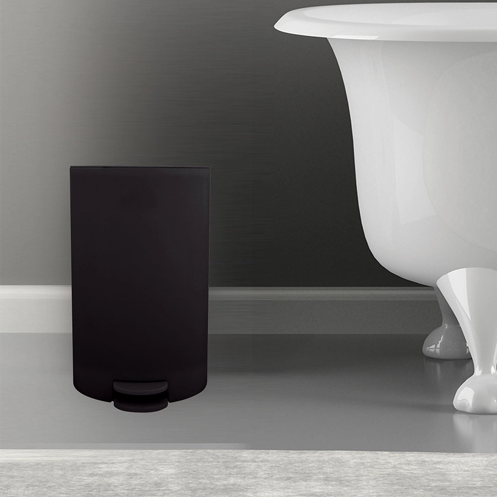 Pattumiera bagno 3 Lt nero con apertura a pedale Orbix