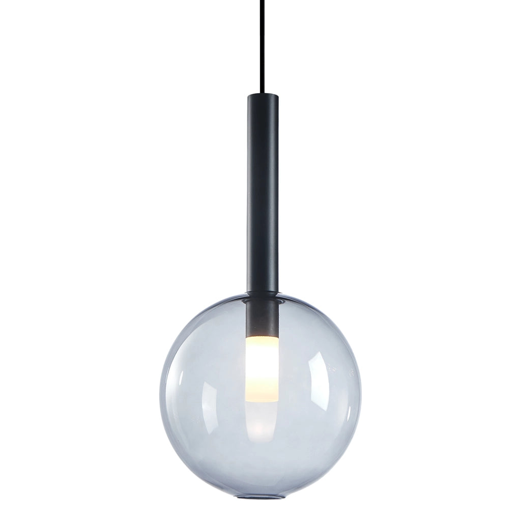 Lampada a sospensione Niko nera Ø20cm G9 in vetro Milagro