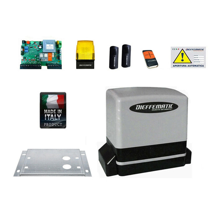 KIT MOTORE AUTOMAZIONE PER CANCELLO SCORREVOLE 230V 900KG AUTOMATISMO AUTOMATICO