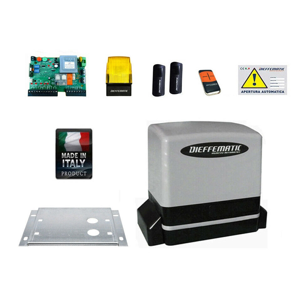 KIT MOTORE AUTOMAZIONE PER CANCELLO SCORREVOLE 230V 900KG AUTOMATISMO AUTOMATICO