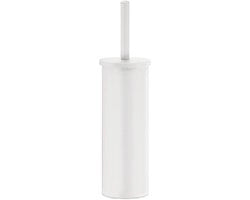 Spazzola per il water, matto bianco, spazzola per il water in acciaio inossidabile, 2 anni di garanzia, dimensioni 36 x 8,4 x 8,4 cm, design R&S
