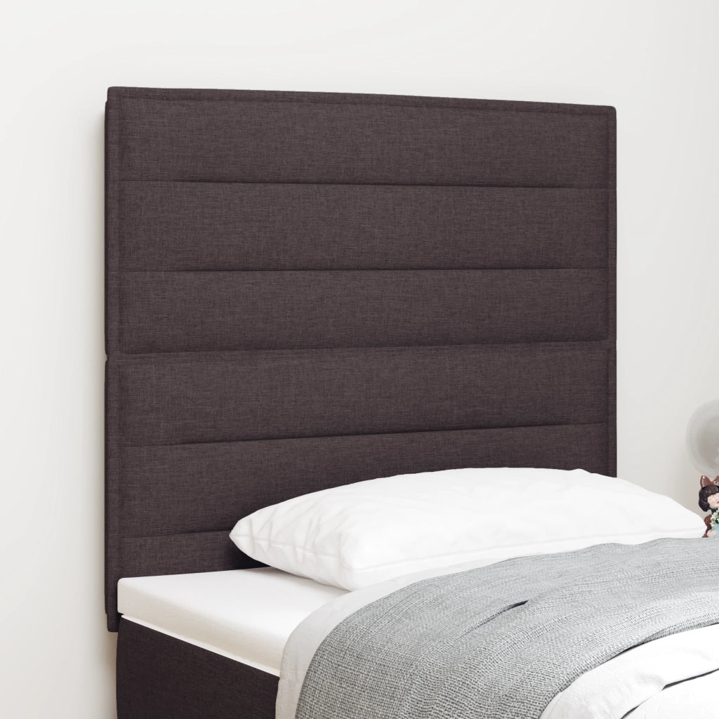 Testata LED Design Linee Marrone Scuro 100 cm Tessuto