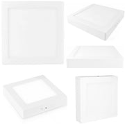 Trade Shop - Plafoniera Faretto Led Quadrato Da Superficie Da 18w Luce Bianco Freddo -