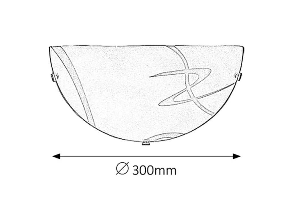 Applique bagno Soley 1817 E27 bianca metallo 30cm Rabalux
