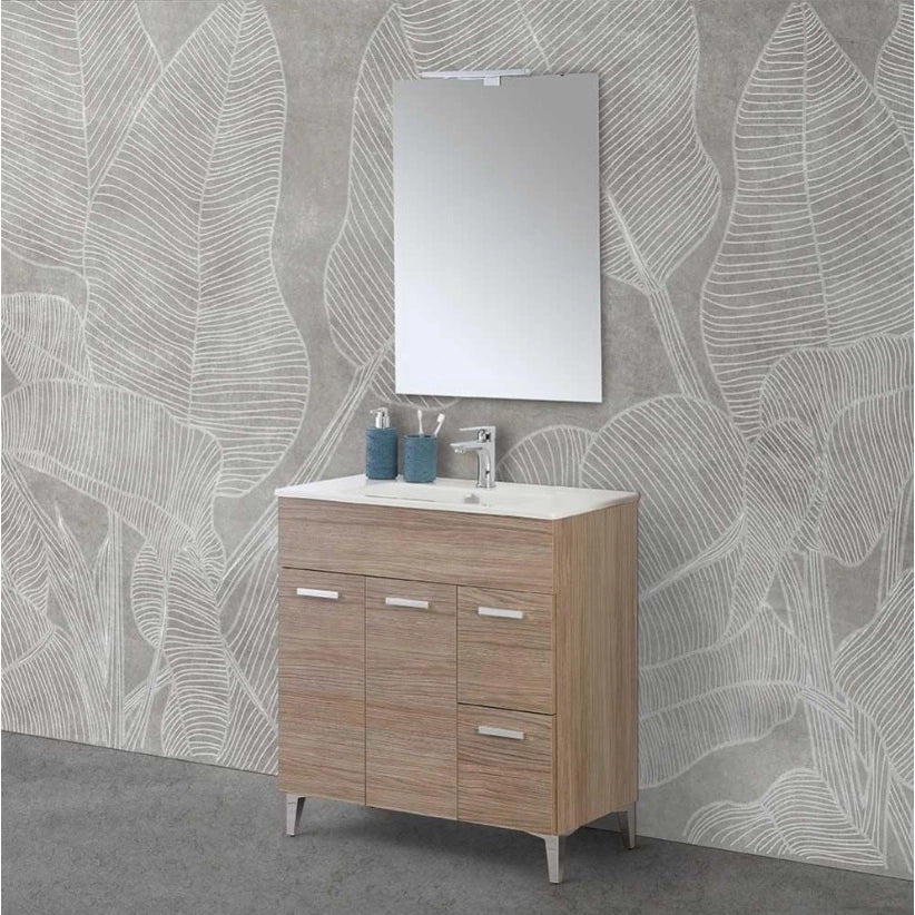 COMPOSIZIONE BAGNO GRETA 80X40XH85,5CM ROVERE