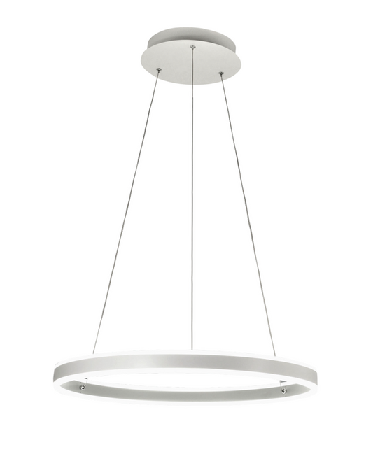 Lampada a Sospensione LED Palau 60W 3000K Dimmerabile Ø60cm Bianco - Design Moderno in Metallo e Metacrilato