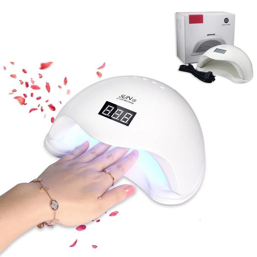 Trade Shop - Fornetto Led Uv 48w 24 Led Per Ricostruzione Colata Gel Unghie Unghia Nail -
