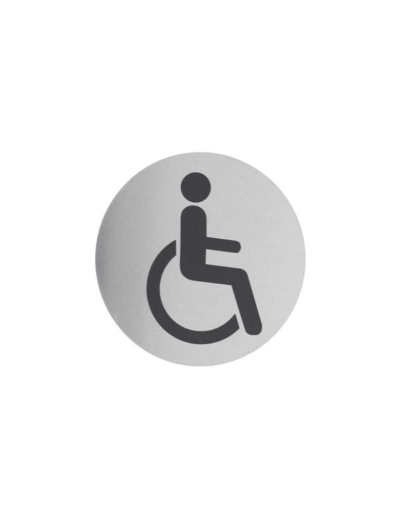 Targa segnaletica adesiva Ø 80 mm "Accessibile" – THIRARD