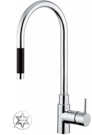CM 9102MISCINOX ACQUAMIX Miscelatore cucina con canna girevole e doccia estraibile colore Inox