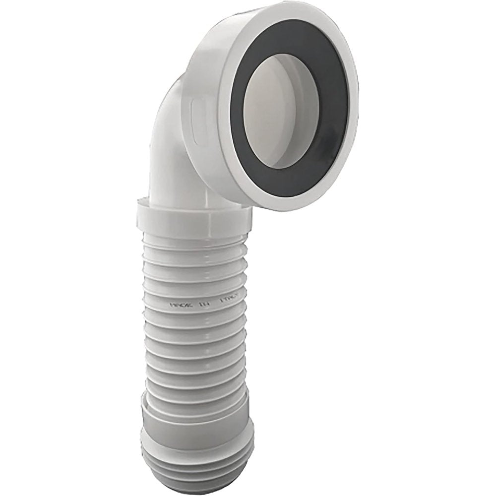 Connessione flessibile per wc in pvc spiralato 540mm con curva g