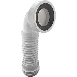 Connessione flessibile per wc in pvc spiralato 540mm con curva g