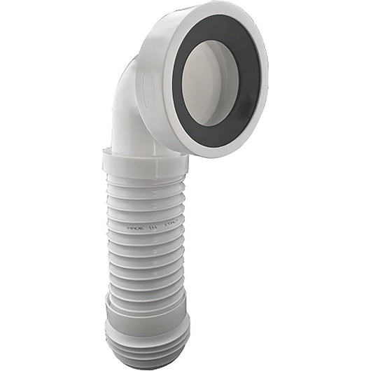 Connessione flessibile per wc in pvc spiralato 540mm con curva g