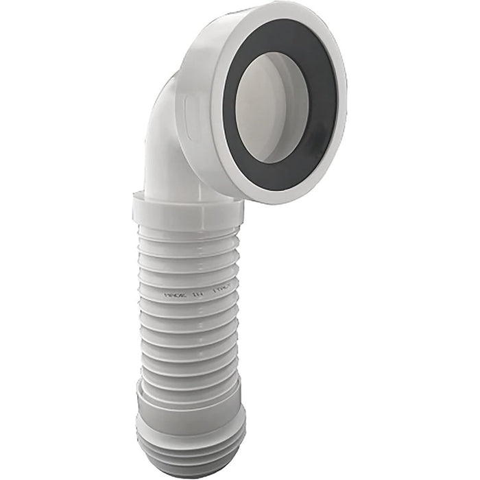 Connessione flessibile per wc in pvc spiralato 540mm con curva g