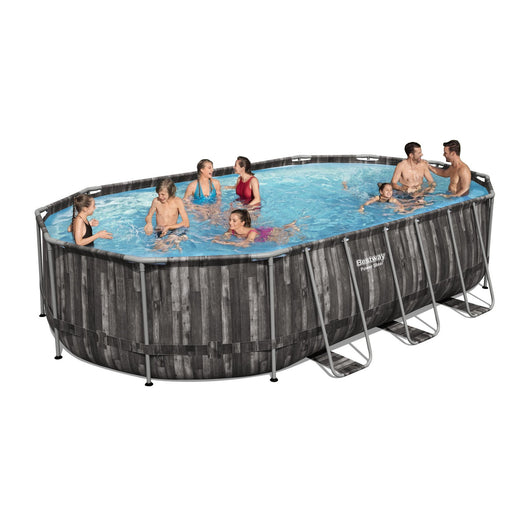 piscina con telaio ovale completa 610x366x122h 5611r cod:ferx.37435