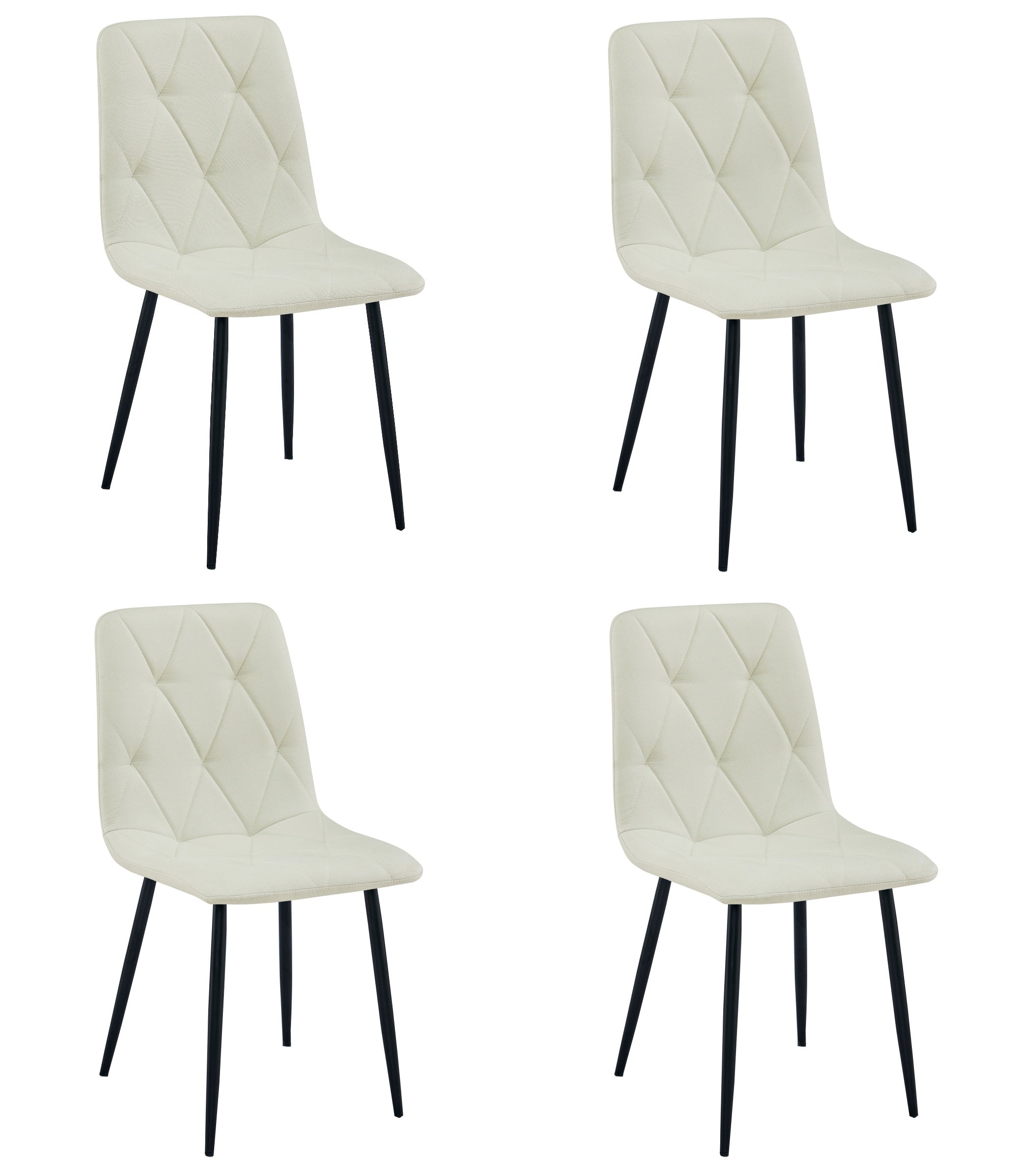 Sedia imbottita VALORA TYRA - Beige elegante per soggiorno, cucina x 4