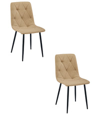 Sedia imbottita VALORA TYRA - Elegante marrone per soggiorno, cucina x2