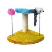 Trade Shop - Tiragraffi Gioco A Molle Pupazzo Topo Palla Base Triangolare Palestra Per Gatti -