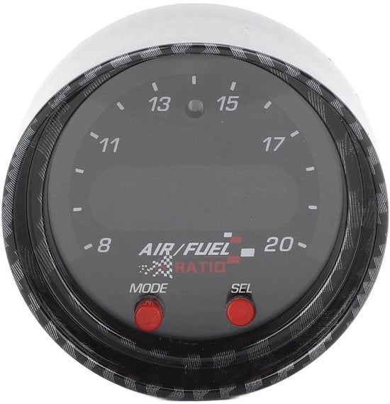 Sensore di rapporto aria-carburante 52 mm - Sensore a larga banda - Display rapporto aria-carburante - Funzione di regolazione automatica della luminosità - Alti componenti di ricambio - Migliorata prestazione - Contatore di carburante