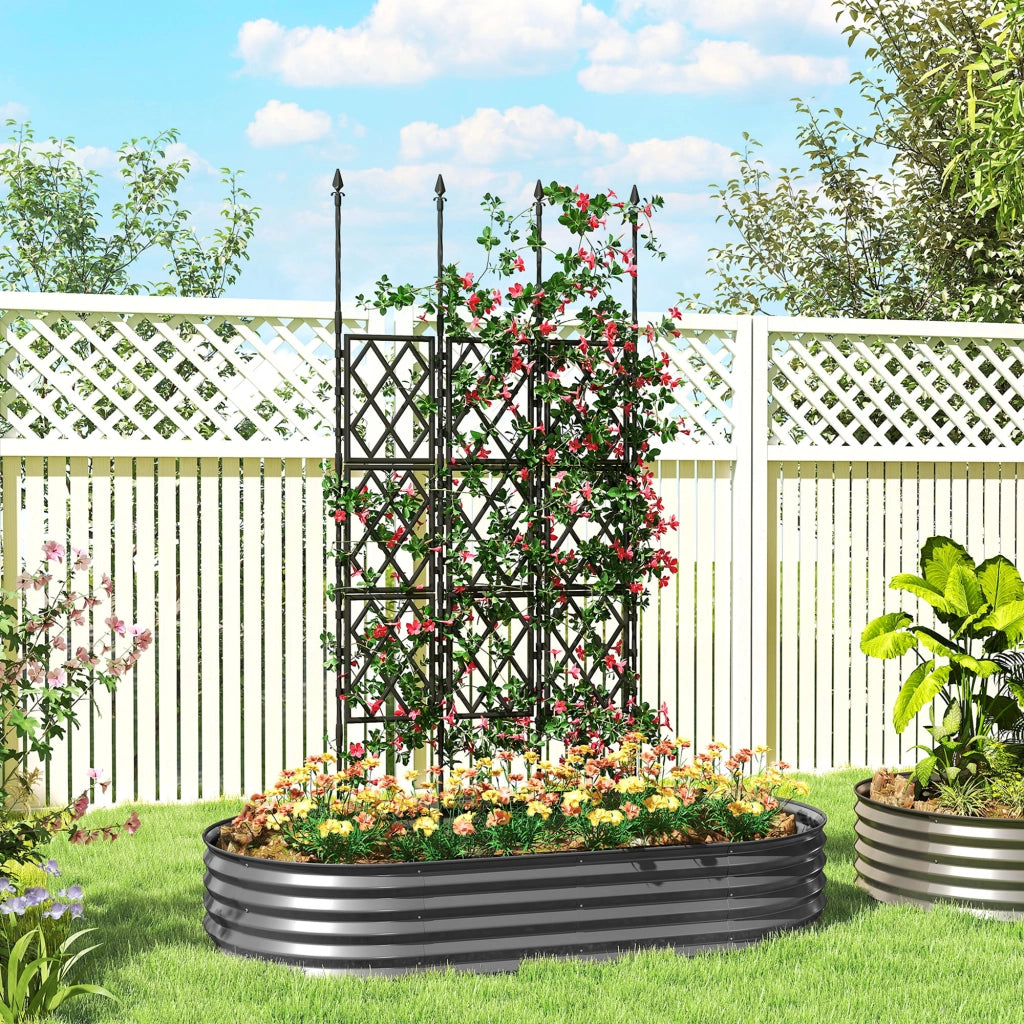 Griglia da Giardino Pieghevole ¨C zephmum ¨C Nero 85x197 cm